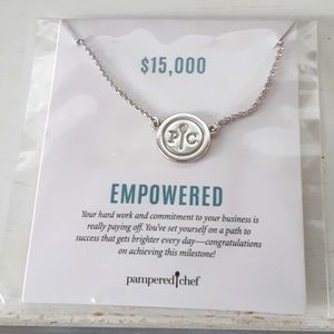 Pampered Chef Empowered necklace with pouch
